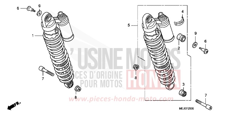 KISSEN, HINTEN von CB1300 Super Bold'or ABS PEARL FADELESS WHITE (NH341KF) von 2007